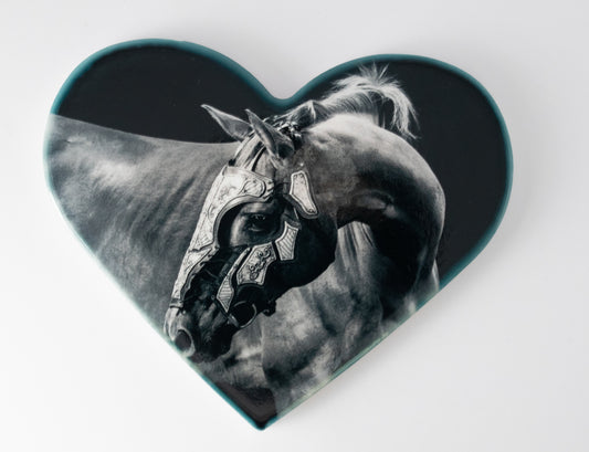 War Horse Heart Shaped Coaster (Pair)