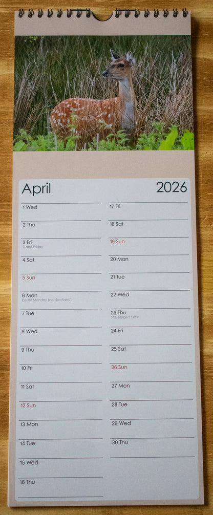 2026 Wildlife Calendar Slimline